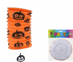 Lampion cilinder Pompoen 15 cm