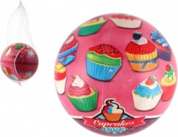 Opblaasbare bal Cupcakes 23 cm in netje