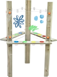 Transparant acryl driedelige schildersezel XXL CLASSIC WORLD EDU – creatief centrum 3-in-1