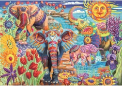 Elephant Carnival Puzzle 500 Pieces