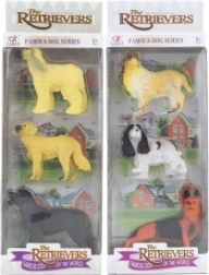 Set van 3 plastic hondjes