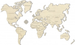 Wooden World Map WOODEN CITY Large