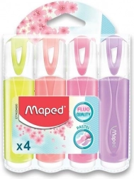 Pastelkleurige markers MAPED Fluo Peps, set van 4 stuks