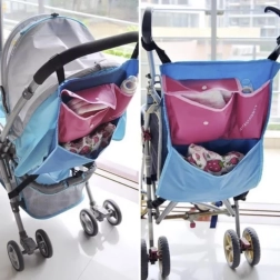 Organiseur de poussette avec poches et porte-bouteille