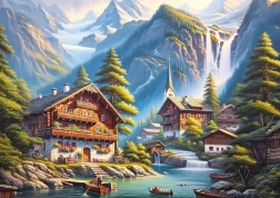 Wooden Village Puzzle 260 Pieces