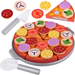 Houten Pizzaset voor Kinderen met Verwijderbare Accessoires