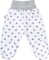 Baby footed trousers New Baby Classic II grey with little stars