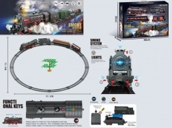 Treinset met 48 onderdelen rook, licht, geluid