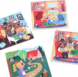 Vilac houten puzzel Goudlokje 4-in-1