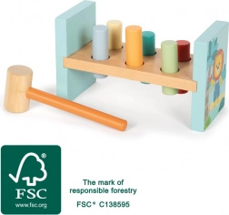 Wooden Hammering Bench Jungle Friends