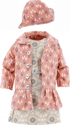 Kledingset voor pop van 48 cm – set met jasje, jurkje en hoedje PETITCOLLIN