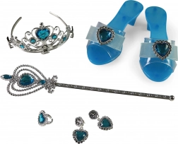 Prinsessenset – blauwe muiltjes en verkleedaccessoires