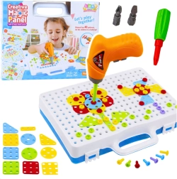 Educational building set with drill in a case, 151 pieces