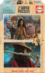 Puzzle en bois Raya et le dragon 2x50 pièces