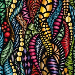 Puzzle carrés Curiosi Q Gold – motif I, 72 pièces