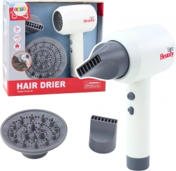 Children's Toy Hairdryer with Two Attachments and Sound White