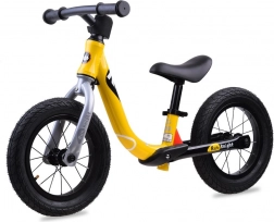 Loopfiets RoyalBaby Run Little Knight 12" met luchtbanden – geel