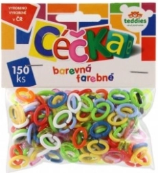 Kleurige C-schakels 150 stuks kunststof in zakje