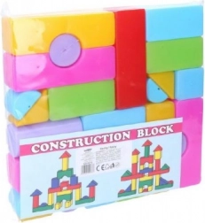 Plastic building set – soft blocks, 24 pcs in a bag