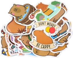 Set of Capybara Stickers Various Patterns Matte 50 pcs