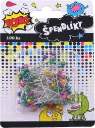 Spelden met gekleurde kop 100 stuks