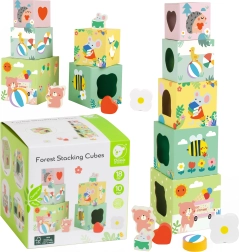 Pyramide classique avec blocs Motif forestier pour enfants