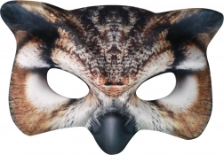 Masker van stof met uilenmotief
