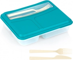 Gedeelde lunchbox met bestekset 1,3 l