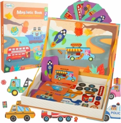 Magnetic Book – Foldable Puzzle with Vehicles