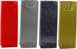 Gift bottle bag with embossed lettering 35 × 12 × 9 cm