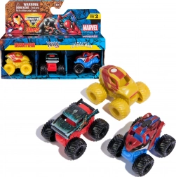 Set van 3 mini monstertrucks MARVEL – IRON MAN, VENOM en SPIDER-MAN (1:87) van Spin Master