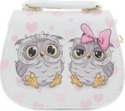 Kinderhandtas met uilenmotief – wit