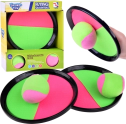 Set attrape-et-lance avec velcro – 2 palettes et 2 balles pour le jeu en plein air