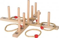 Jeu de lancer d’anneaux en bois pour enfants