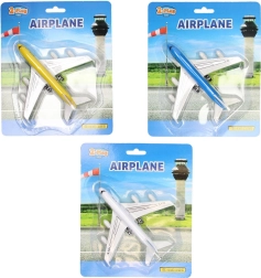 Metal pull-back airplane 14 cm (assorted)
