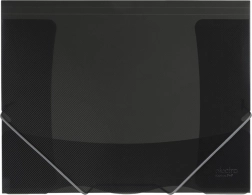 Map met elastiek ELECTRA grijs, metallic look