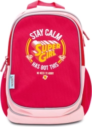 Peuterschoolrugzak SUPER GIRL stay calm