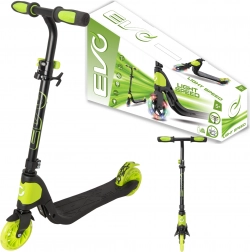 Evo trottinette pliable pour enfants Light Speed noir–citron vert avec roues lumineuses