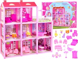 Groot roze poppenhuis