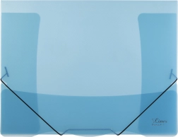 Map met elastiek Lines blauw transparant