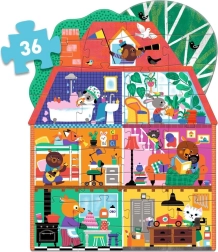 Floor Outline Puzzle Cottage 36 Pieces