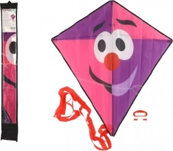 Flying clown kite made of nylon 78 × 86 cm pink‑purple