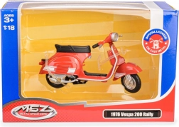 Modelscooter Vespa 200 Rally 1:18 rood (1976)