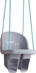 Children’s hanging swing with high backrest, grey
