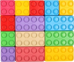 constructieset kleurrijke blokken junior 60 stuks MARIOINEX