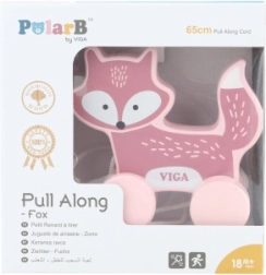 Houten trekdiertje vos VIGA