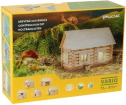 Wooden construction set VARIO 72 pieces from beech wood