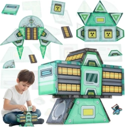 Jeu de construction magnétique Station spatiale STEM, 108 pièces