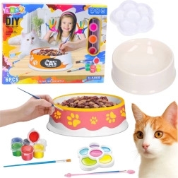 Kit créatif bol pour chat à peindre, DIY 6 pièces
