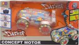 RC-auto met rookeffect en transparant design